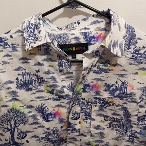 Teddy Fresh Button Up Shirt Short Sleeve Geometric Aop All Over Print Butterfly